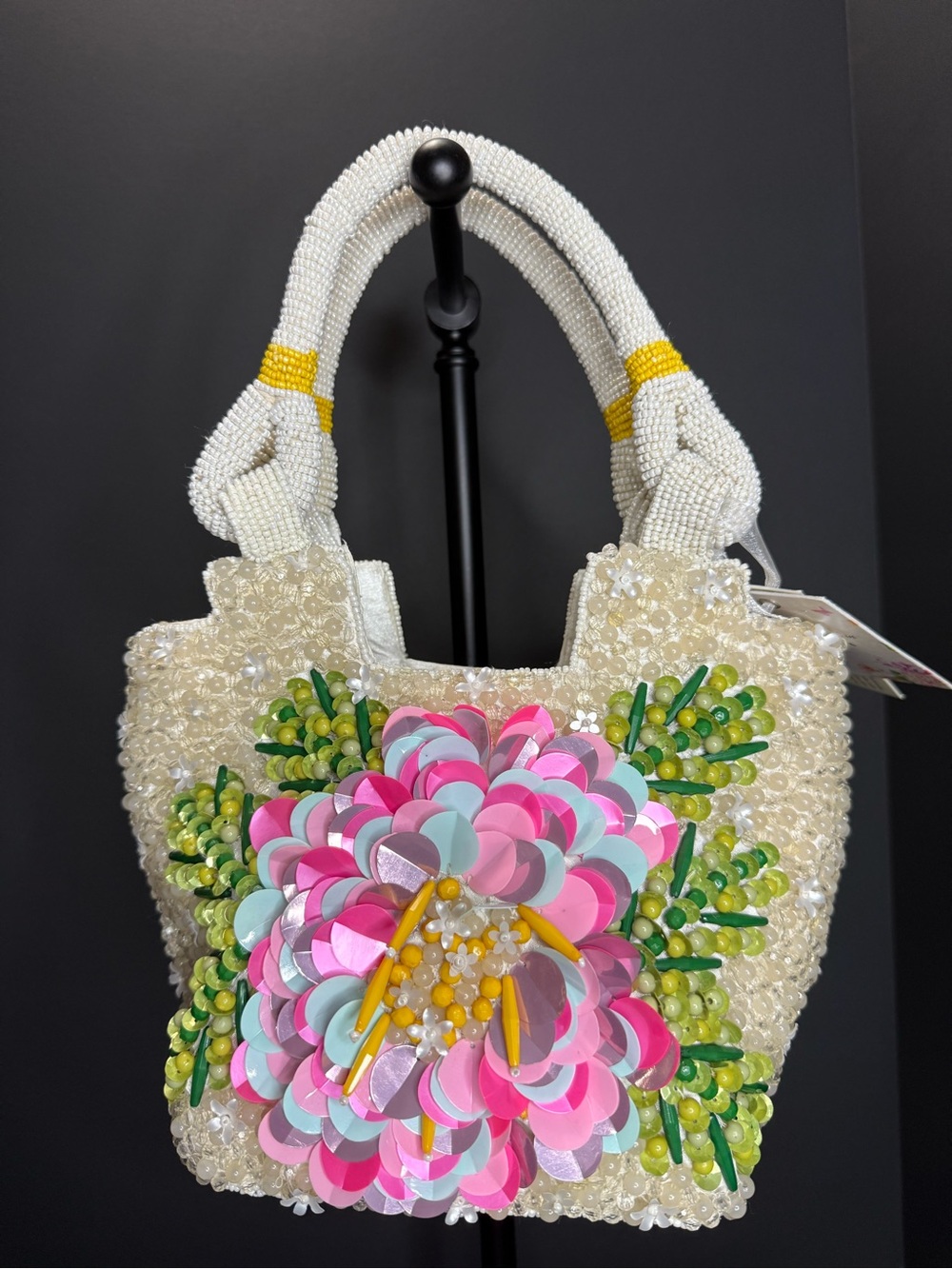 New Viral Beaded Purse Bag Made in India Summer Resort Novelty Flower Bridal